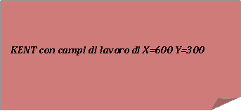 Angolo ripiegato: KENT con campi di lavoro di X=600 Y=300
